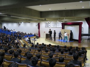 美術部による実演