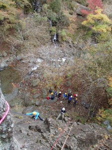 ロッククライミングの練習