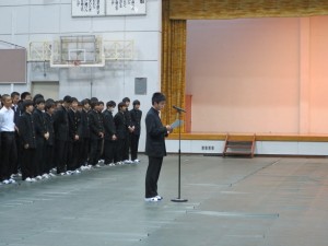 高校対面式、新入生代表挨拶