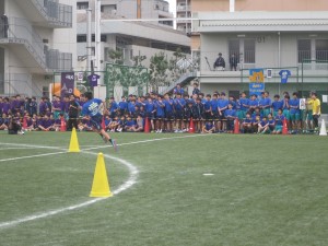 17.選抜リレー、自分たちの色の選手に対してみんな全力で応援です