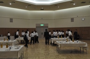 プレゼンテーション後の昼食交流会会場