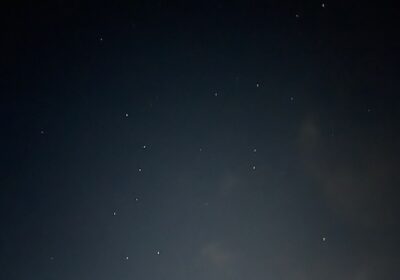 北の空には、北斗七星が見えました。