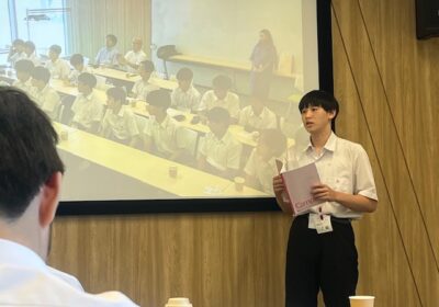 最後に、生徒代表から、お礼と感想を伝えて、今回の見学を締めくくりました。きっと、みんなGoogleで働きたいと感じたことでしょうね。案内をしていただいた皆さま、大変お世話になりました。