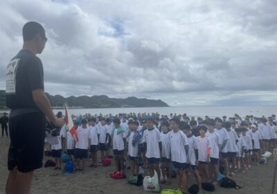 開校式：曇り空でしたが、これくらいがちょうど良いです。